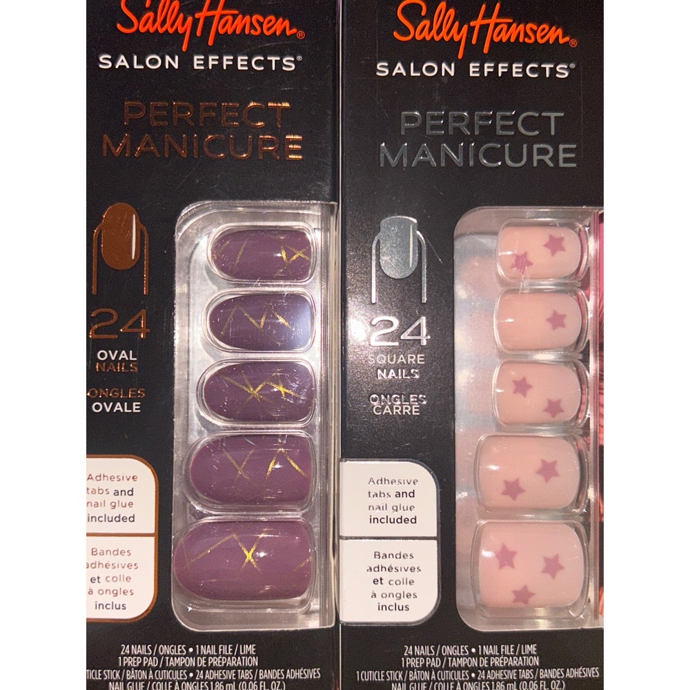 Sally Hansen Salon Effects Perfect Manicure Nail Nails -2 Sets